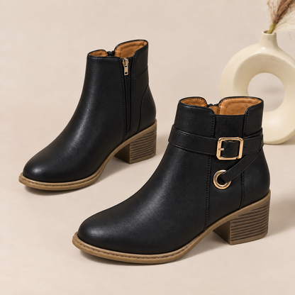 حذاء بوت نسائي للكاحل من الجلد الفاخر – راحة وأناقة في كل خطوة