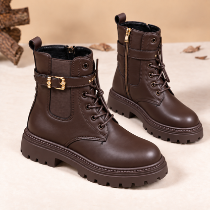 Bottines à boucle épaisses pour femme – Confort et style au quotidien