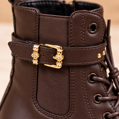 Bottines à boucle épaisses pour femme – Confort et style au quotidien