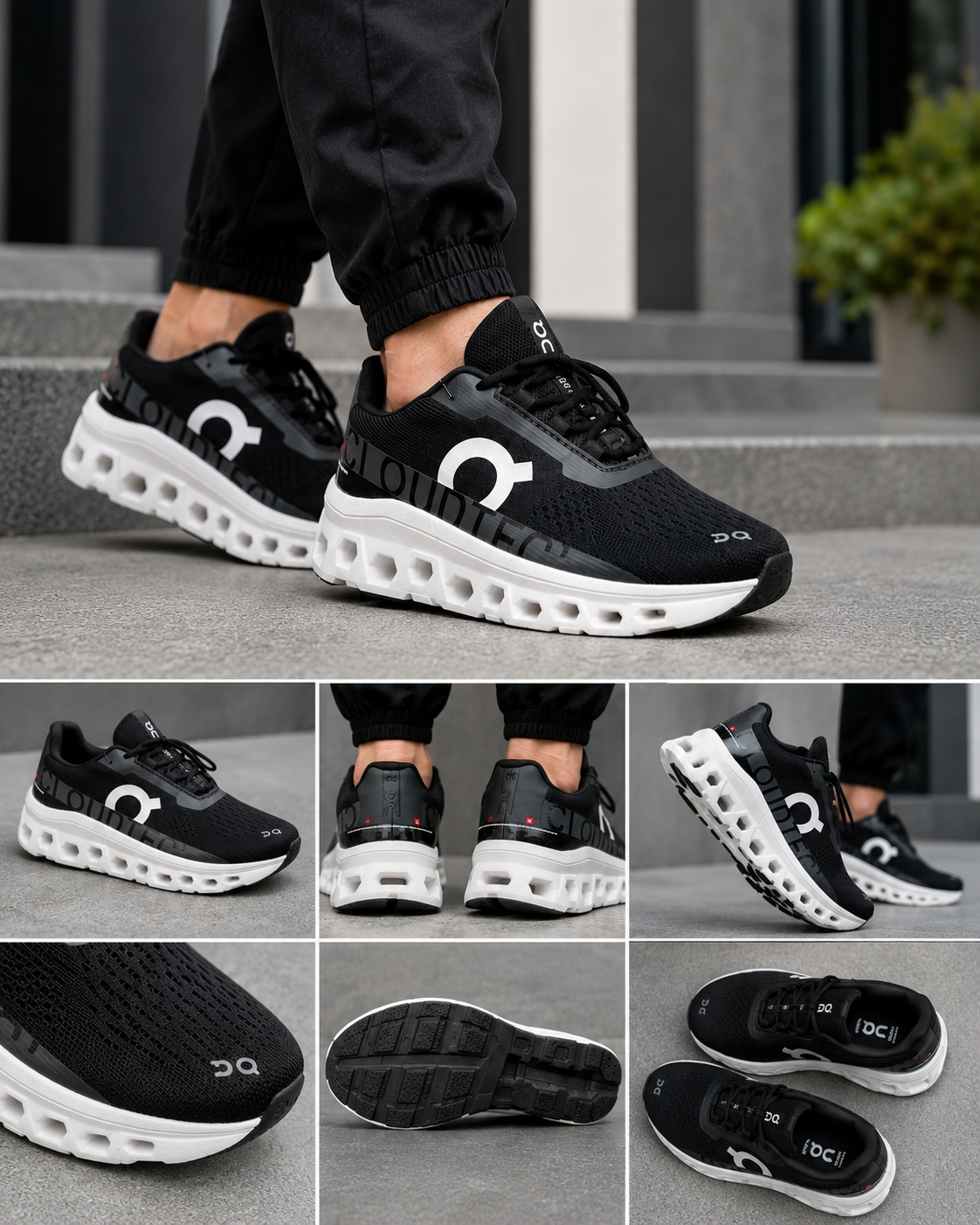Chaussures de course légères pour hommes – Baskets en maille respirante avec semelle épaisse et amortissante