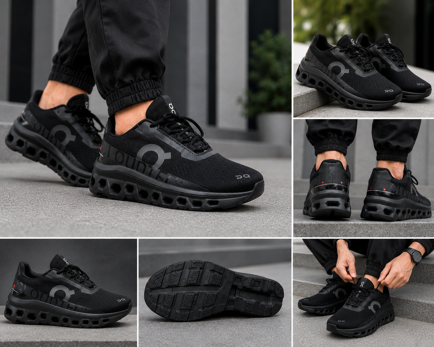Chaussures de course légères pour hommes – Baskets en maille respirante avec semelle épaisse et amortissante
