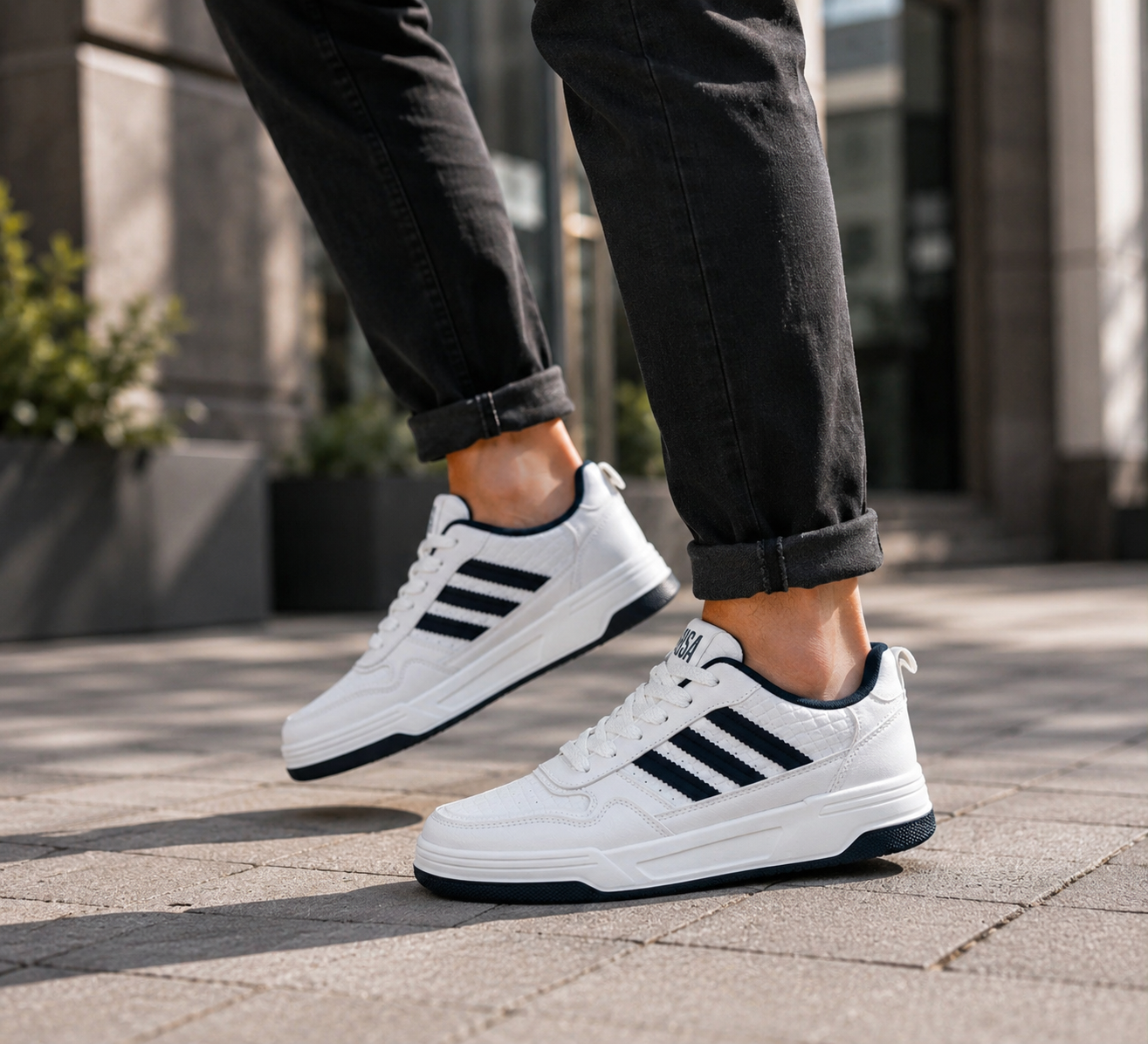 Baskets décontractées pour hommes – Chaussures de marche légères antidérapantes à lacets 
