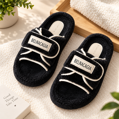 2024 New Trendy Furry Slippers for Women – Autumn/Winter Outdoor & Indoor Korean Style Fashion Flip Flops