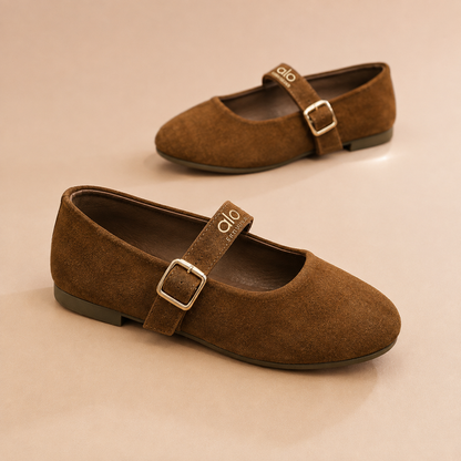 Women’s Classic Suede Mary Jane Flats – Elegant, Comfortable & Timeless