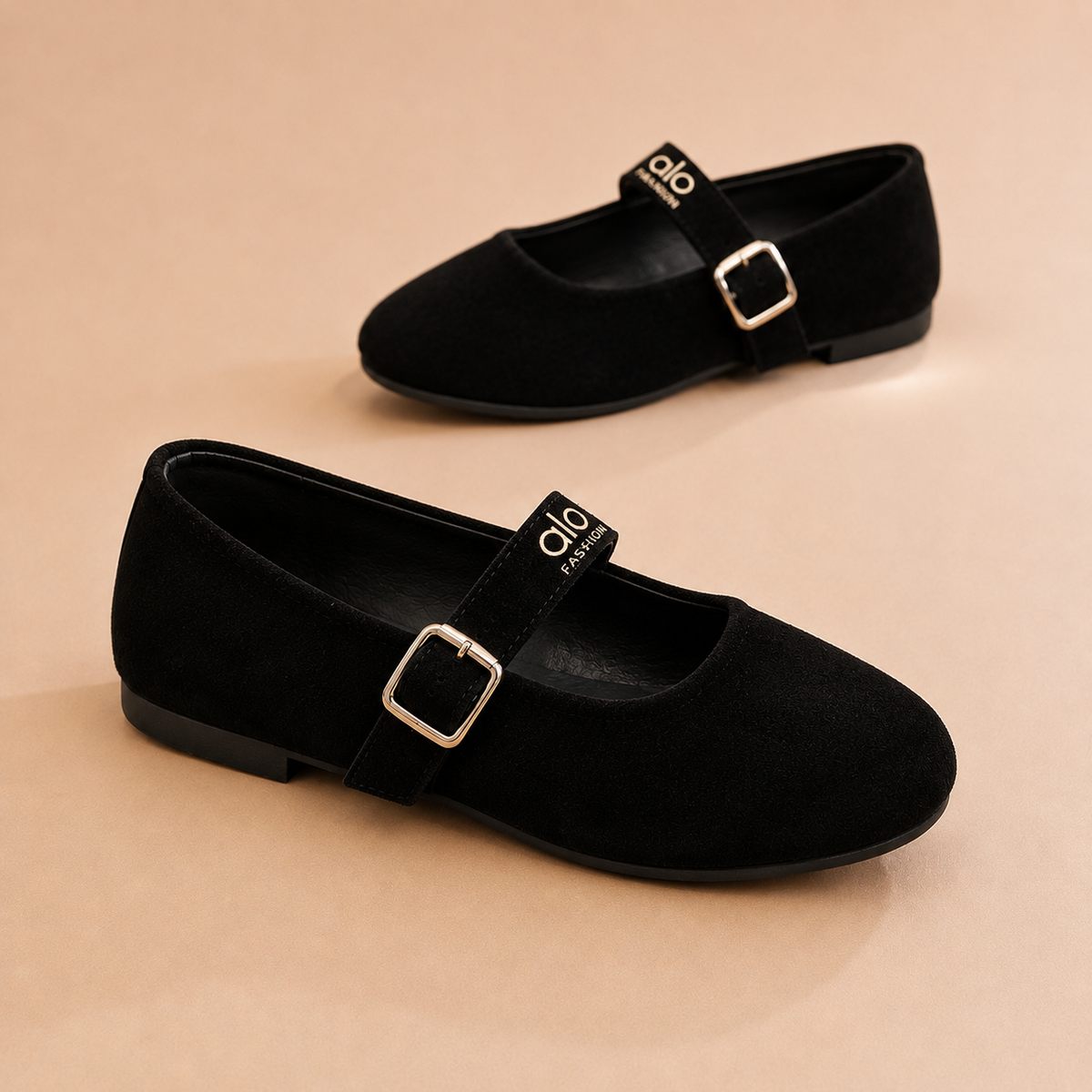Women’s Classic Suede Mary Jane Flats – Elegant, Comfortable & Timeless
