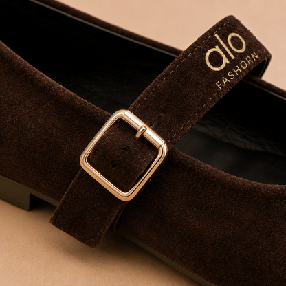 Women’s Classic Suede Mary Jane Flats – Elegant, Comfortable & Timeless