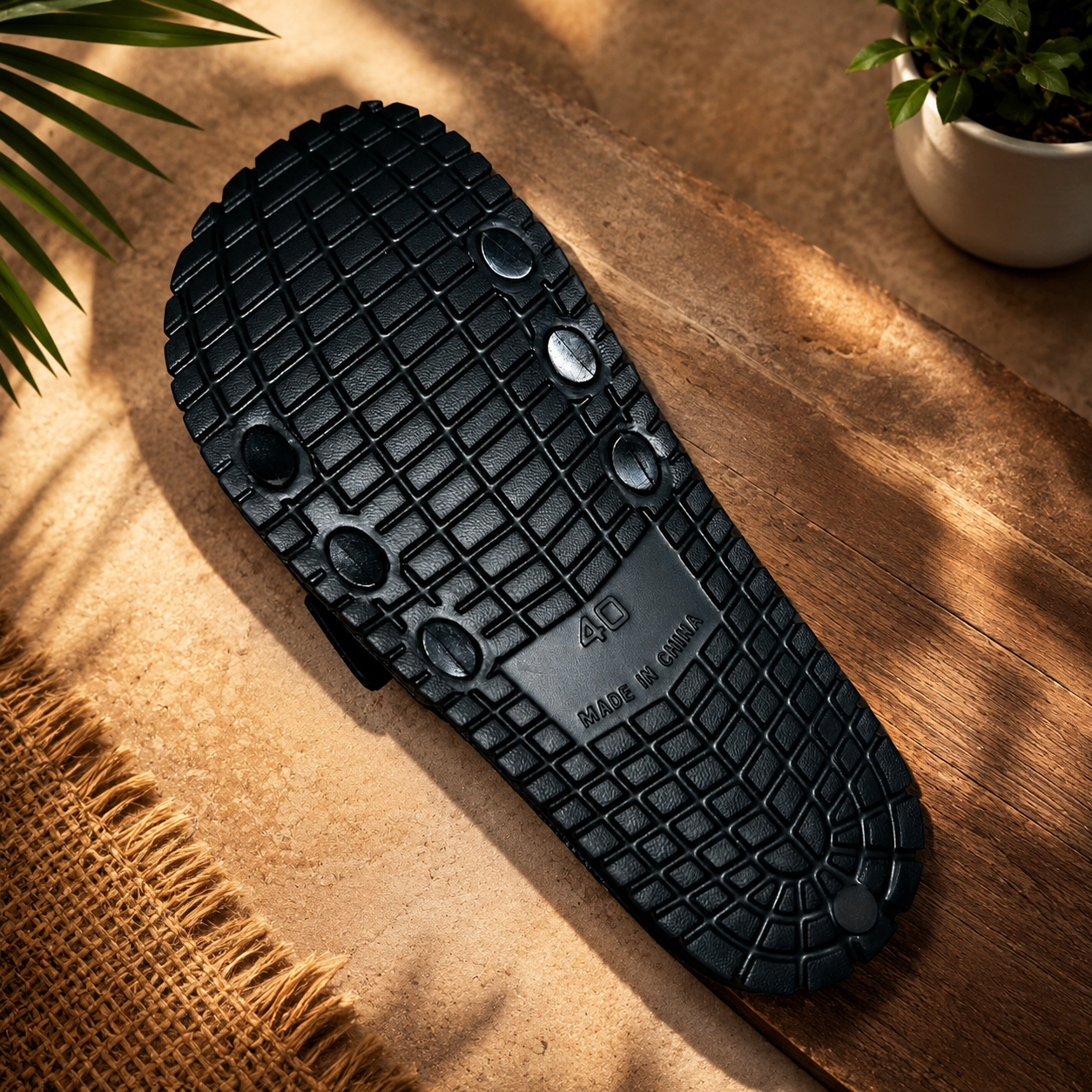 Sandales confortables pour hommes à double boucle – Claquettes décontractées d'été réglables