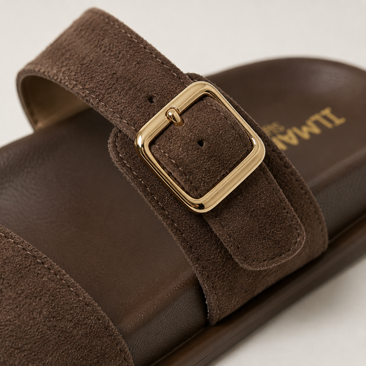 Women's Comfort Buckle Toe Ring Flat Slides | Casual Slip-On Sandals