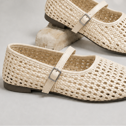 Ballerines Mary Jane tissées confortables pour femme – Chaussures légères et élégantes pour le quotidien