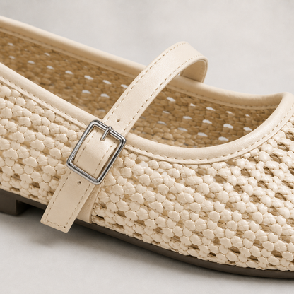Ballerines Mary Jane tissées confortables pour femme – Chaussures légères et élégantes pour le quotidien