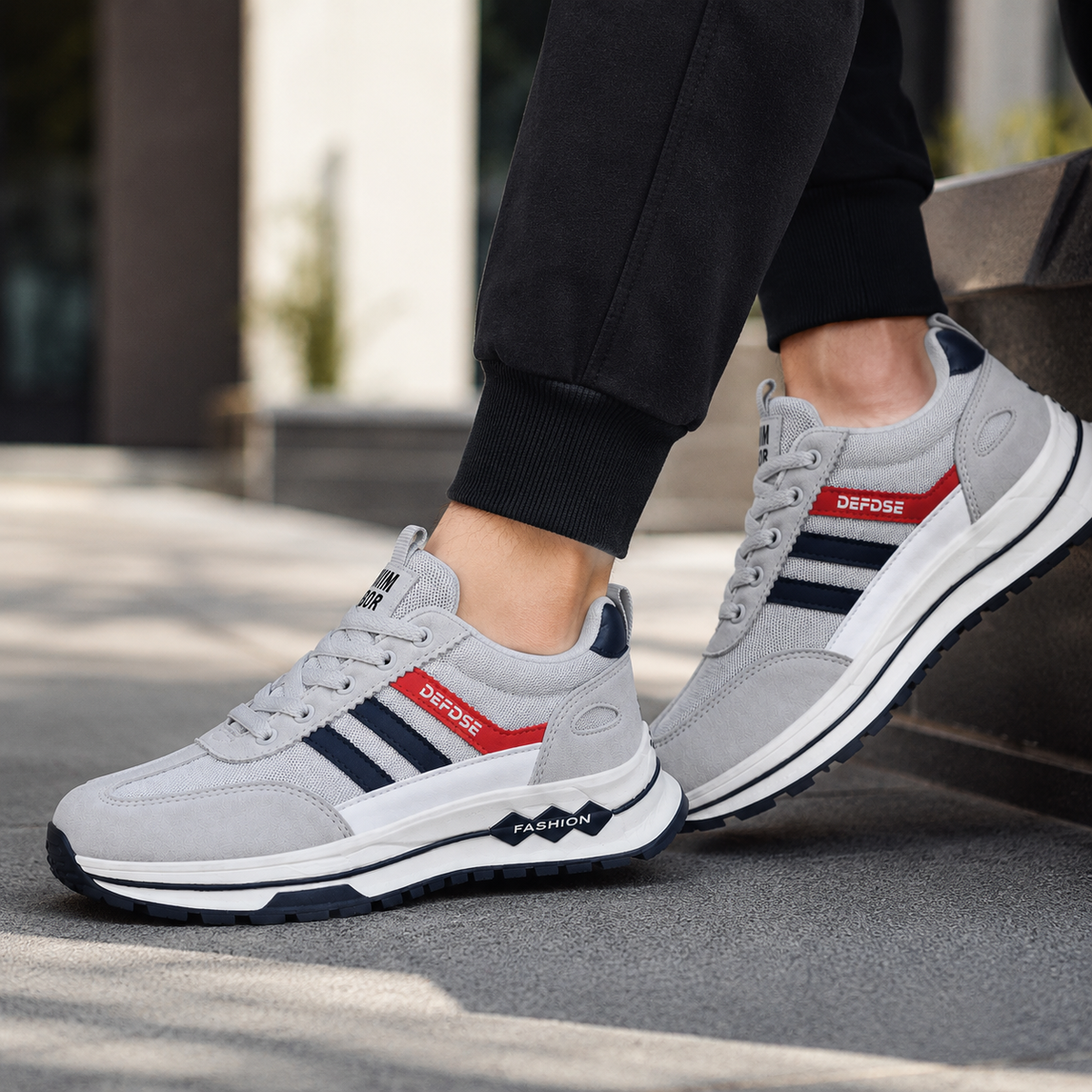 Baskets Mode Homme – Chaussures de Sport Décontractées Respirantes avec Semelle Épaisse Antidérapante 