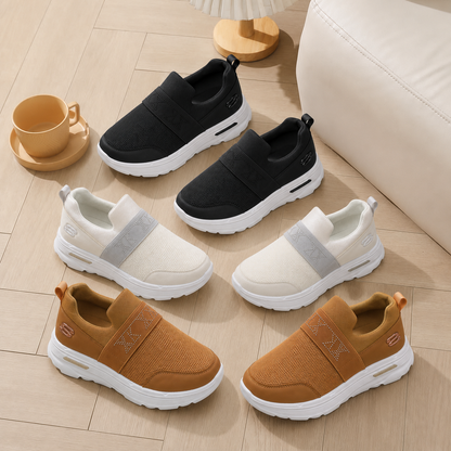 Women’s Comfortable Slip-On Platform Sneakers with Elastic Support Strap