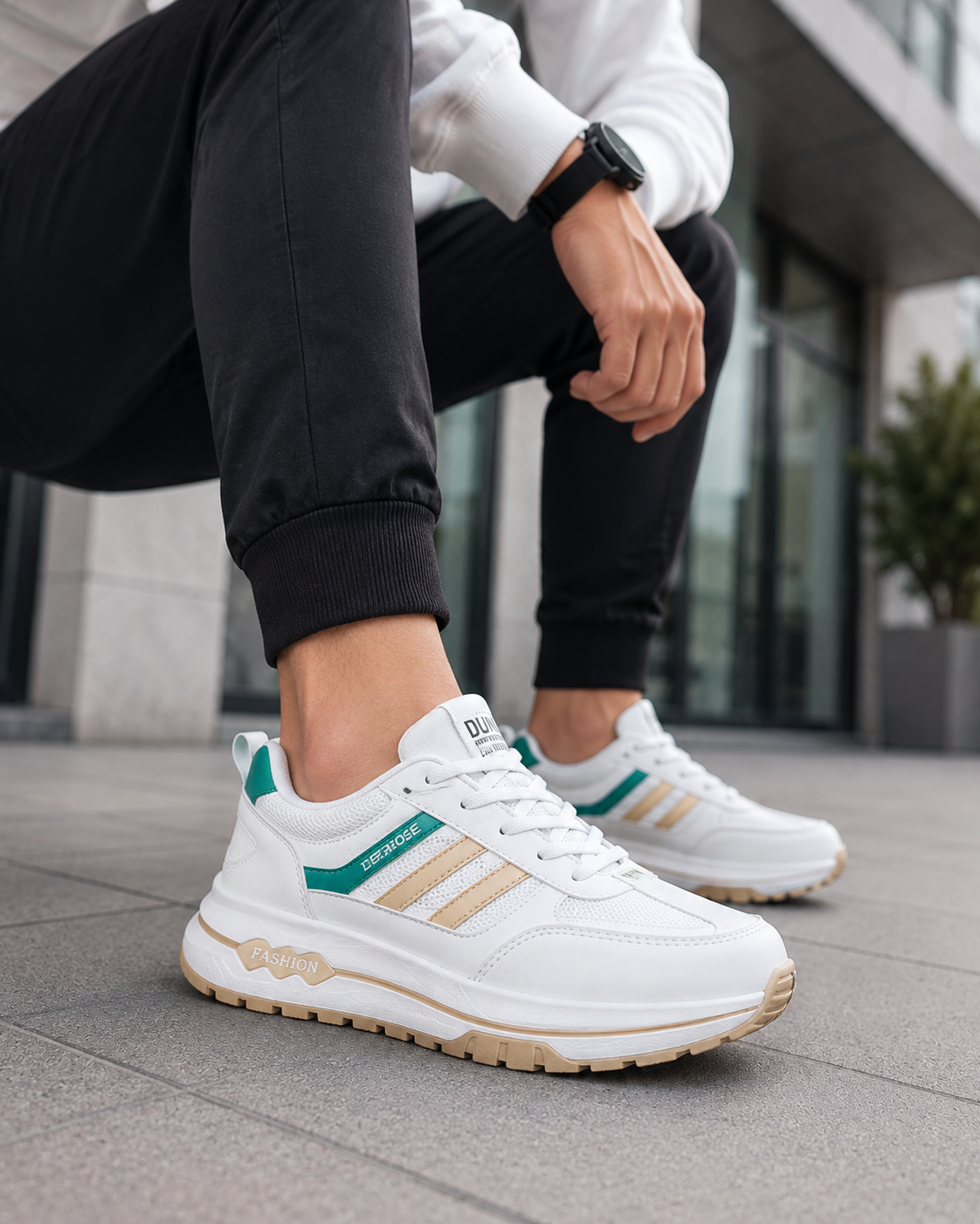 Baskets Mode Homme – Chaussures de Sport Décontractées Respirantes avec Semelle Épaisse Antidérapante 