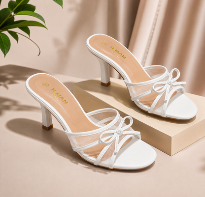 Timeless Elegance Bow Heels – Minimalist Chic Comfort Slip-Ons