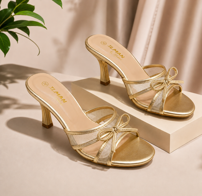 Timeless Elegance Bow Heels – Minimalist Chic Comfort Slip-Ons