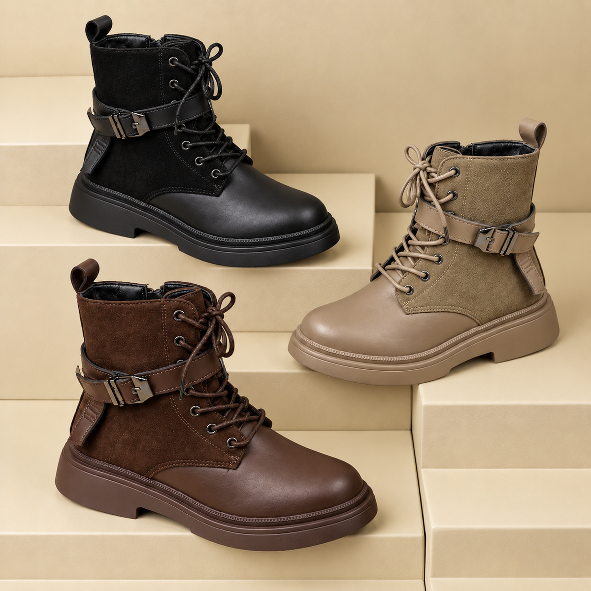 Premium Women’s Lace-Up Ankle Boots – Style, Comfort &Quality