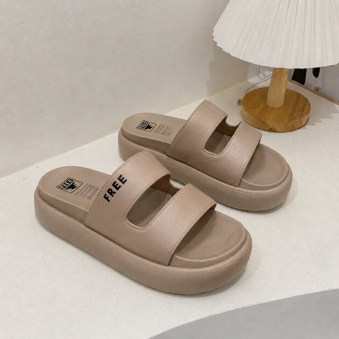 Sandales compensées double bride pour femme – Légères et confortables