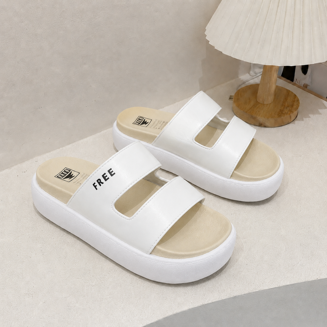 Sandales compensées double bride pour femme – Légères et confortables