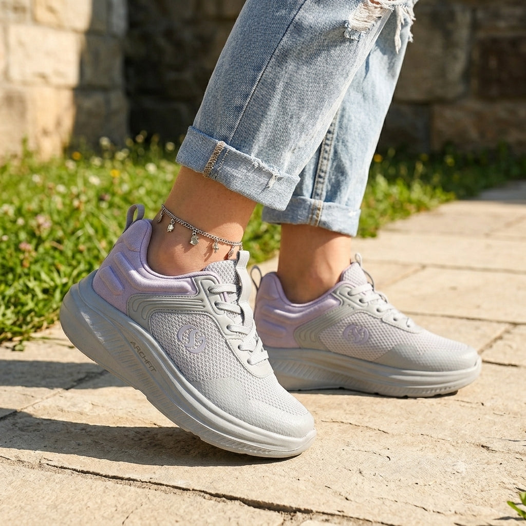 Baskets compensées respirantes confortables pour femme