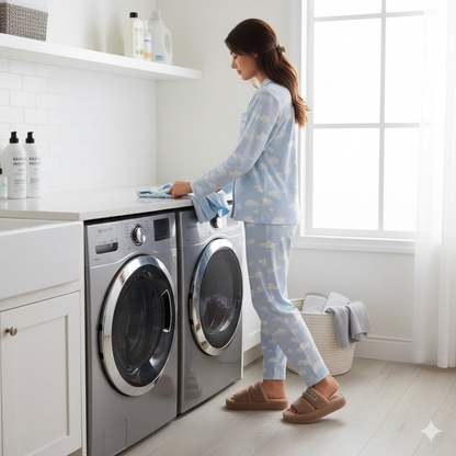 نعل نسائي ذو حزام مزدوج من Fuzzy: خطوات مريحة ومبطنة