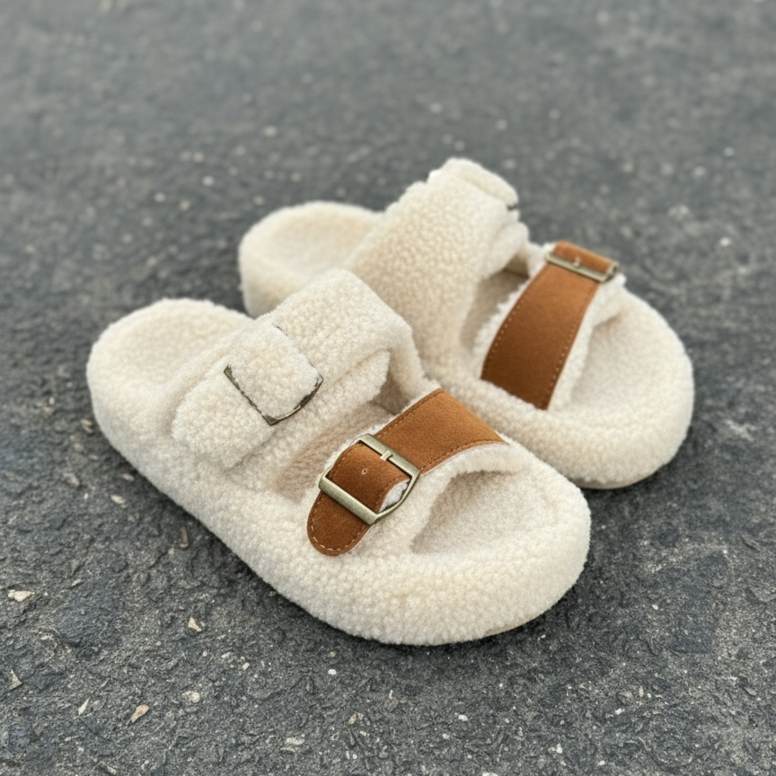 شبشب تيدي-فليس النسائي: أصابع دافئة، مشبك ملائم