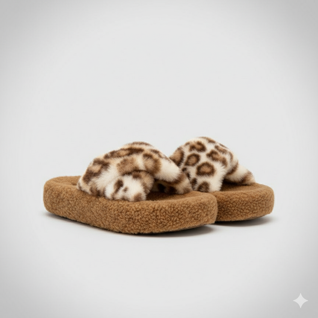 🐾 Cozy Chic Leopard Print Slippers