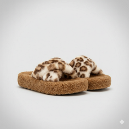 🐾 Cozy Chic Leopard Print Slippers