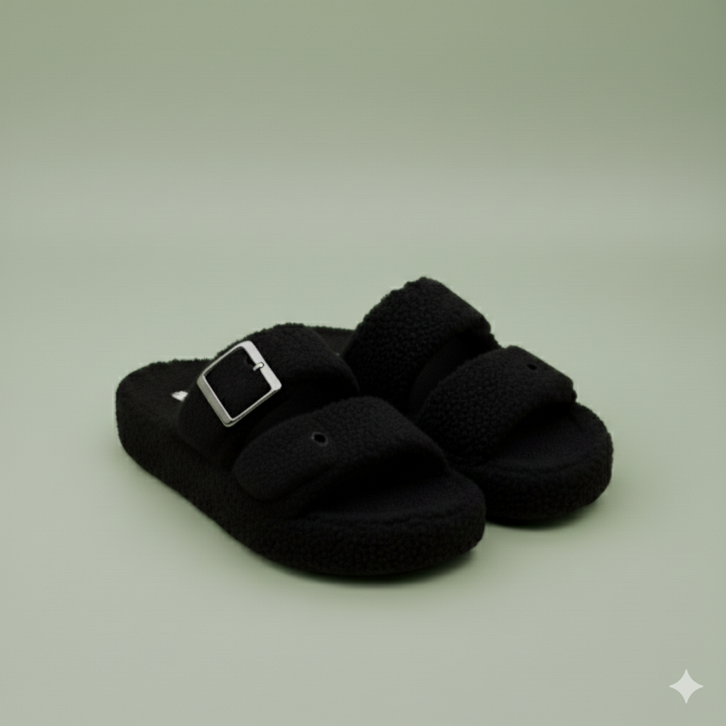 أحذية صندل شيربا: خطوات مريحة، إبزيمات قابلة للتعديل