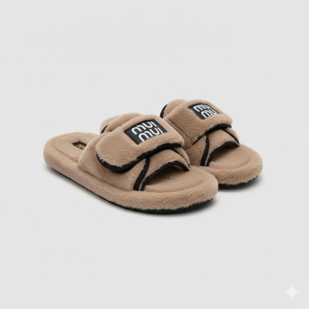 Fluffy Comfort Slides – Soft, Warm & Chic