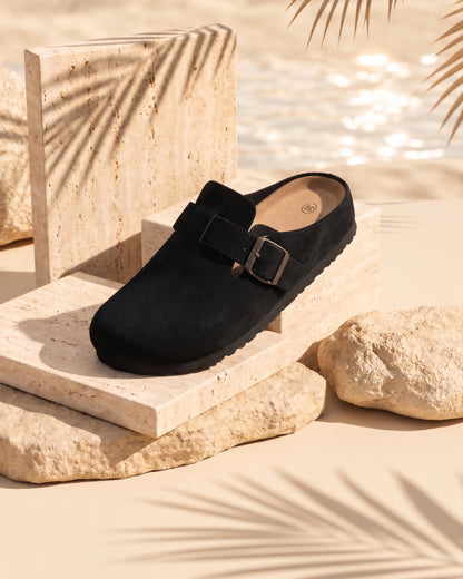 Men’s Comfortable & Flexible Slip-On Clogs with Adjustable Buckle – Effortless Everyday Style