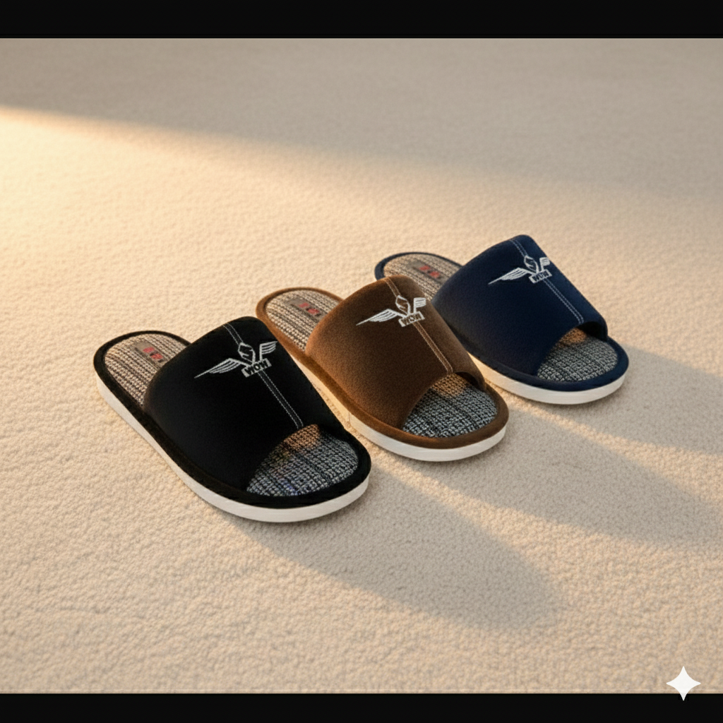 Men’s Warm  Slippers Winter Plush Shoes Soft Comfortable Non-Slip Sole Casual  Slippers for Men