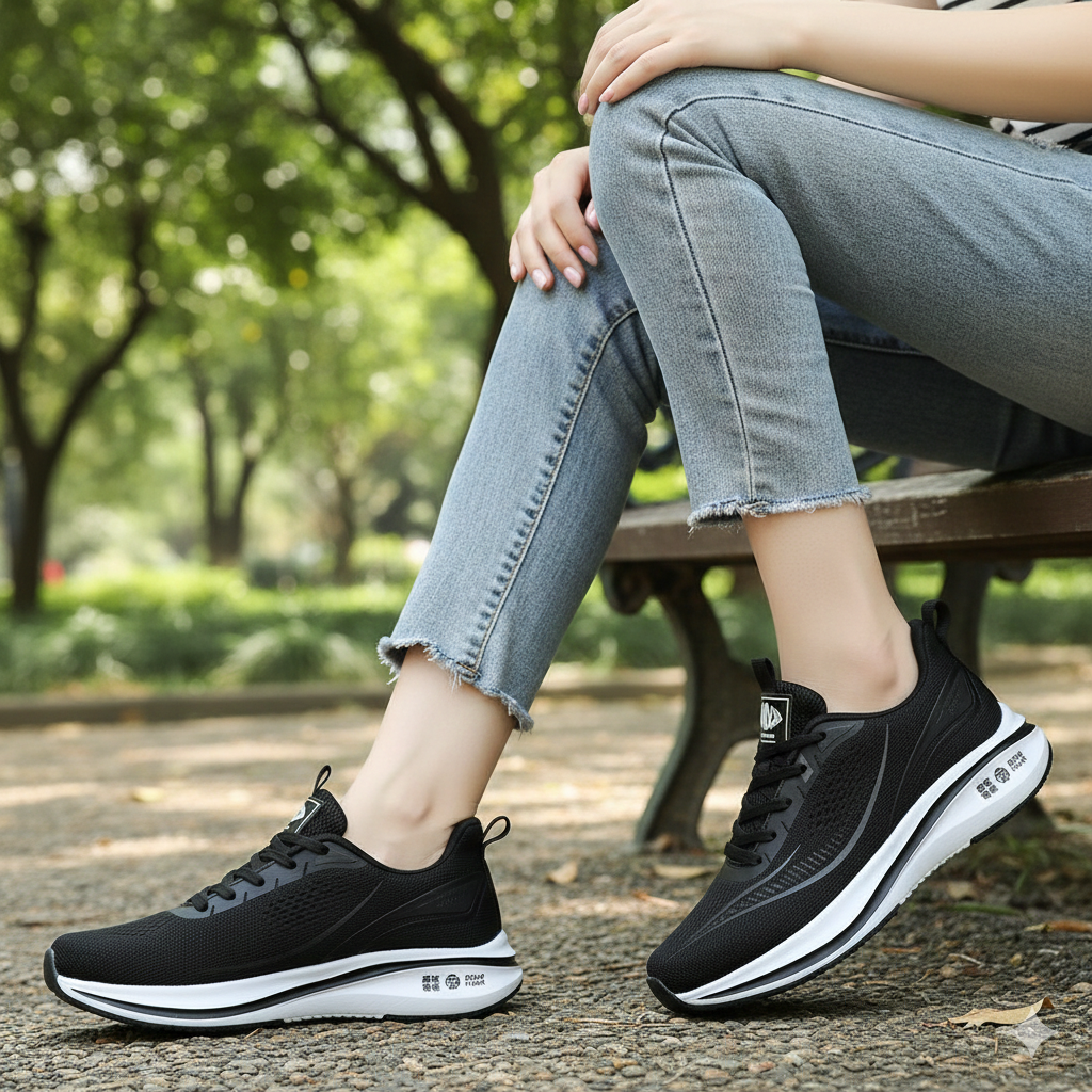 Women’s Lightweight Platform Running Sneakers – Cushioned Sport & Casual Shoes
