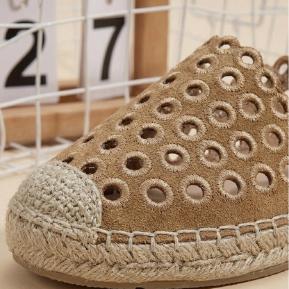 Espadrilles plates ajourées respirantes pour femme – Chaussures décontractées légères à enfiler