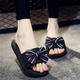 Women’s Stylish Bow-Detail Platform Slippers – Comfortable Fashion Sandals