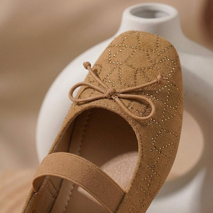 ✨ Elegant Rhinestone Ballet Flats for Women – Soft Comfort & Chic Style