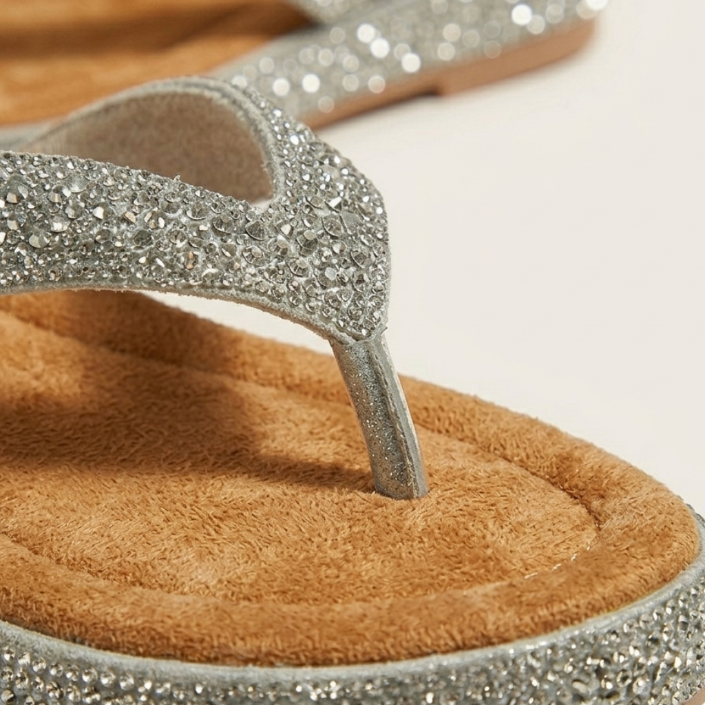 Tongs confortables en daim à double bride – Sandales légères pour le quotidien 