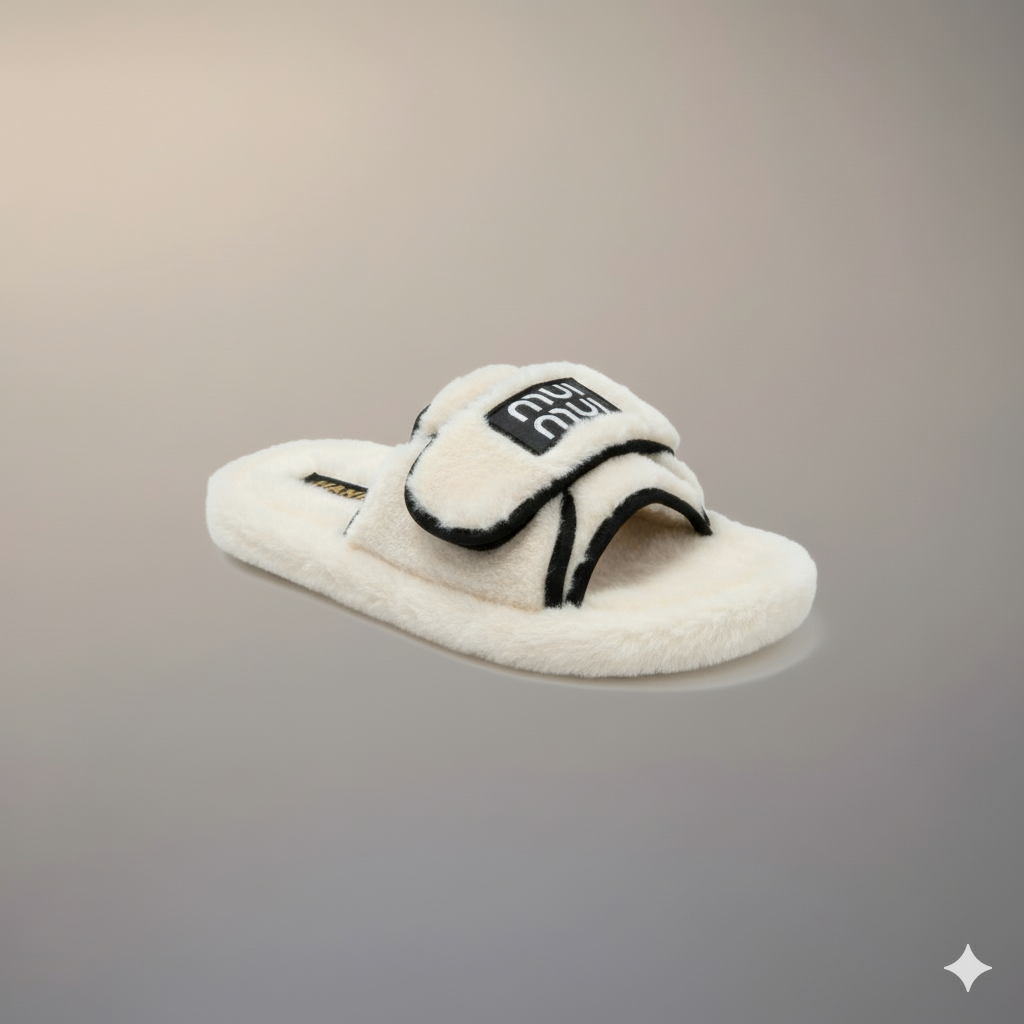 Fluffy Comfort Slides – Soft, Warm & Chic