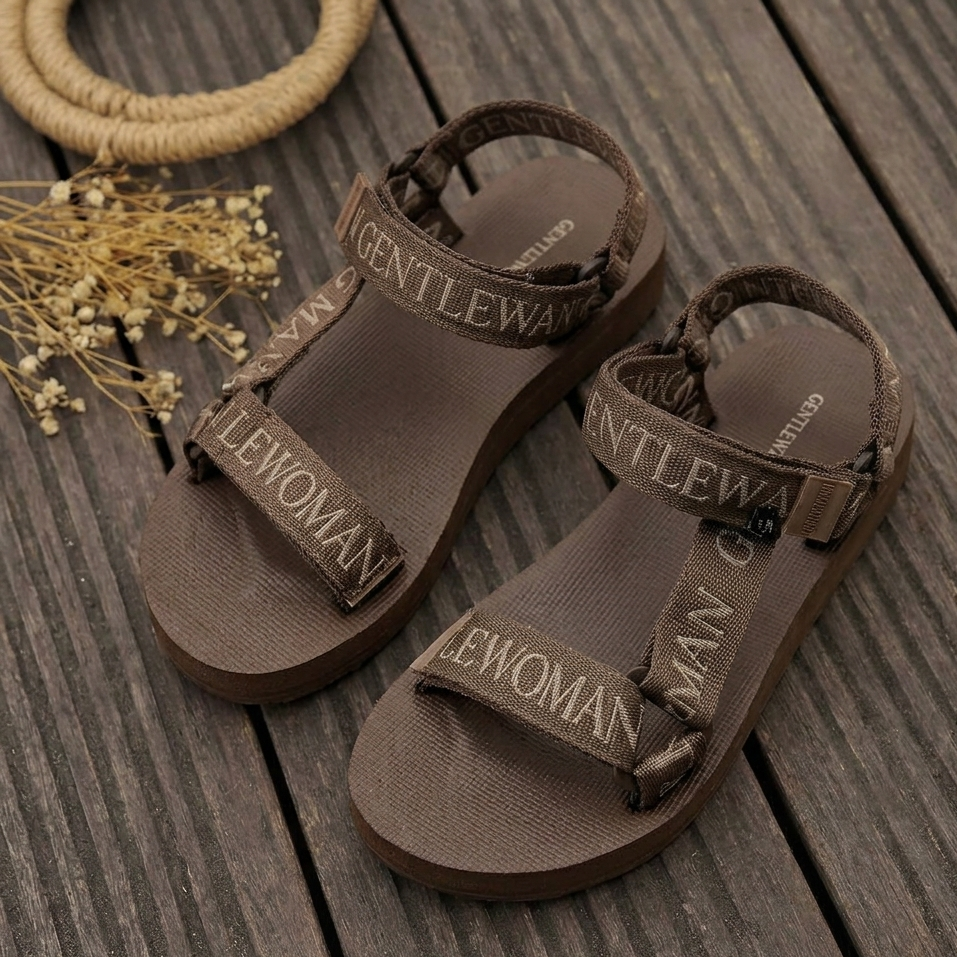 Women’s Gentlewoman Strap Flat Sandals – Trendy Casual Summer Footwear