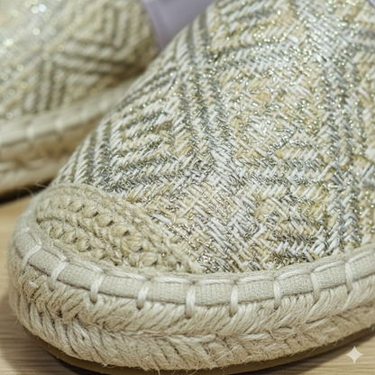 Espadrilles plates tissées pour femmes – Chaussures confortables, légères et élégantes