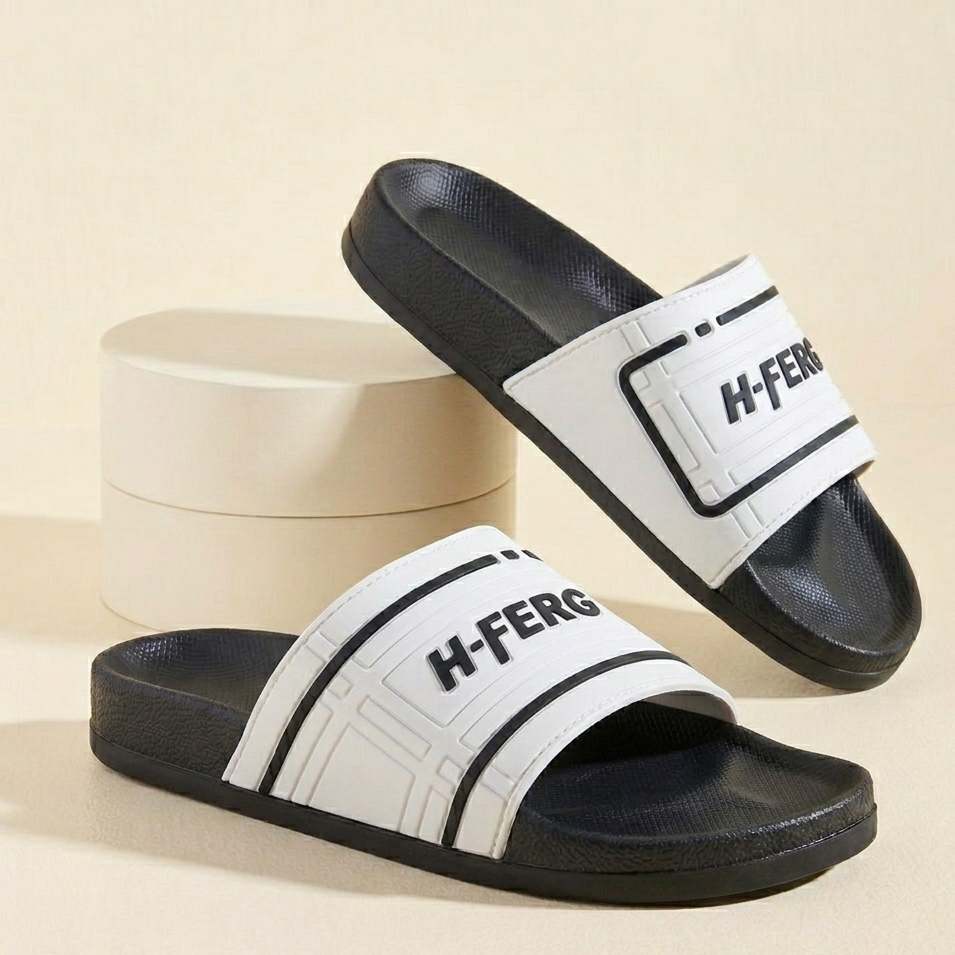 H-FERG Men’s Sport Slide Sandals – Lightweight Everyday Comfort Slippers
