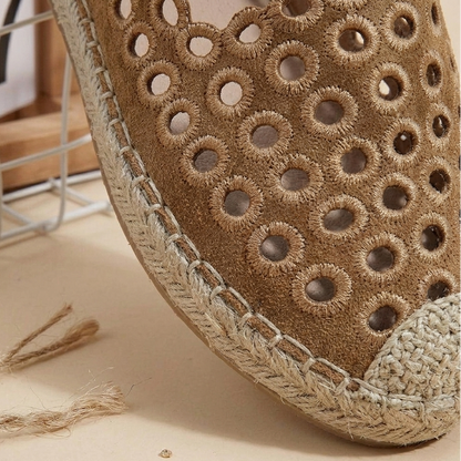 Espadrilles plates ajourées respirantes pour femme – Chaussures décontractées légères à enfiler