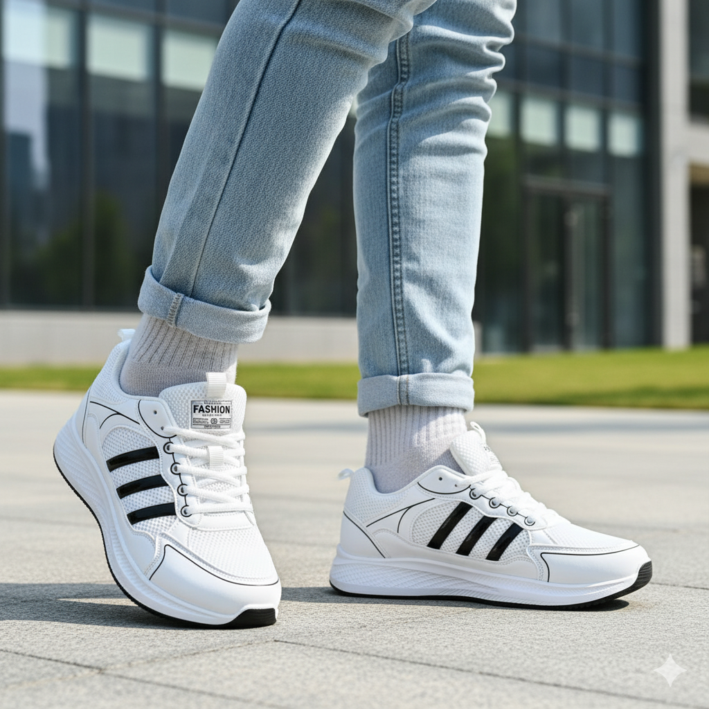 Baskets en maille respirante pour homme, pour un confort optimal à chaque pas, fermeture à lacets 