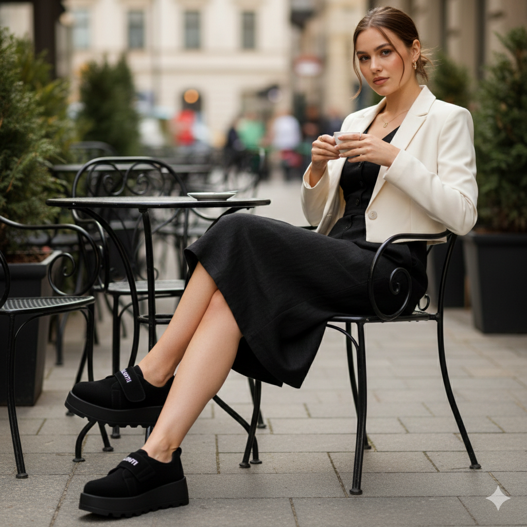Chunky Platform Velcro Shoes – Stylish Comfort with a Modern Edge