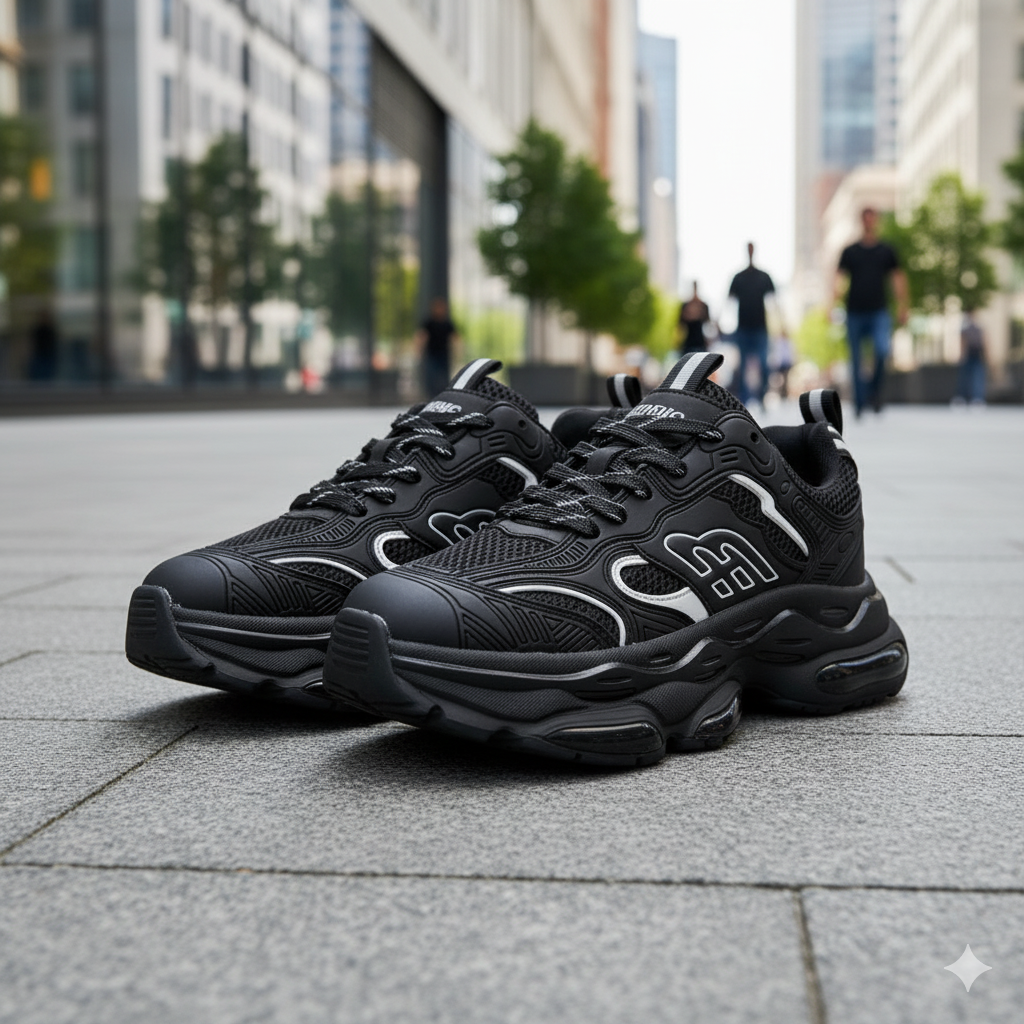 أحذية رياضية رجالية سميكة ذات وسادة هوائية - راحة طوال اليوم، COD MA