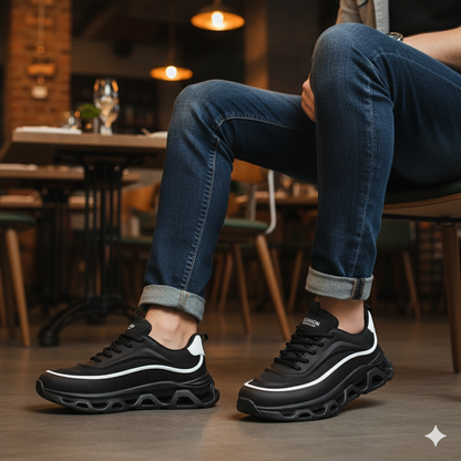 حذاء رياضي رجالي ذو نعل سميك - ارتفاع مبطن، نعل مفتوح