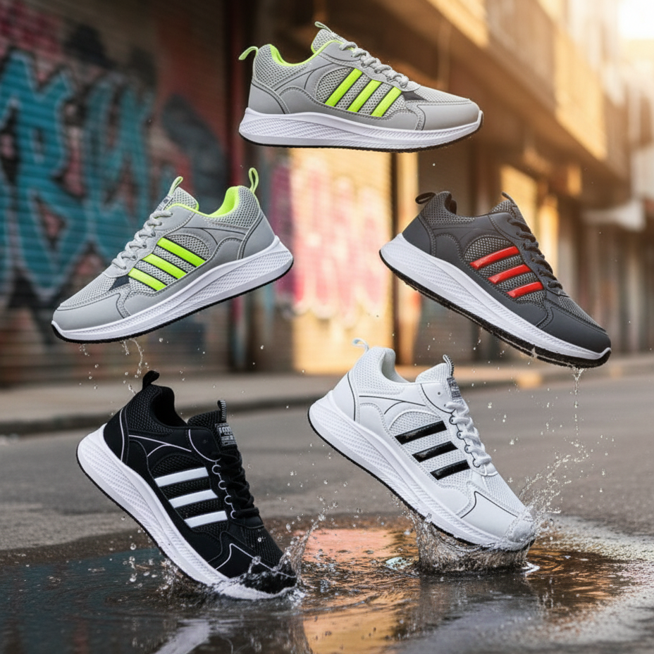 Baskets en maille respirante pour homme, pour un confort optimal à chaque pas, fermeture à lacets 