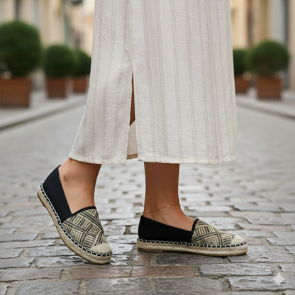 Espadrilles plates tissées pour femmes – Chaussures confortables, légères et élégantes
