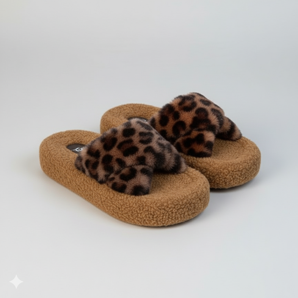 🐾 Cozy Chic Leopard Print Slippers