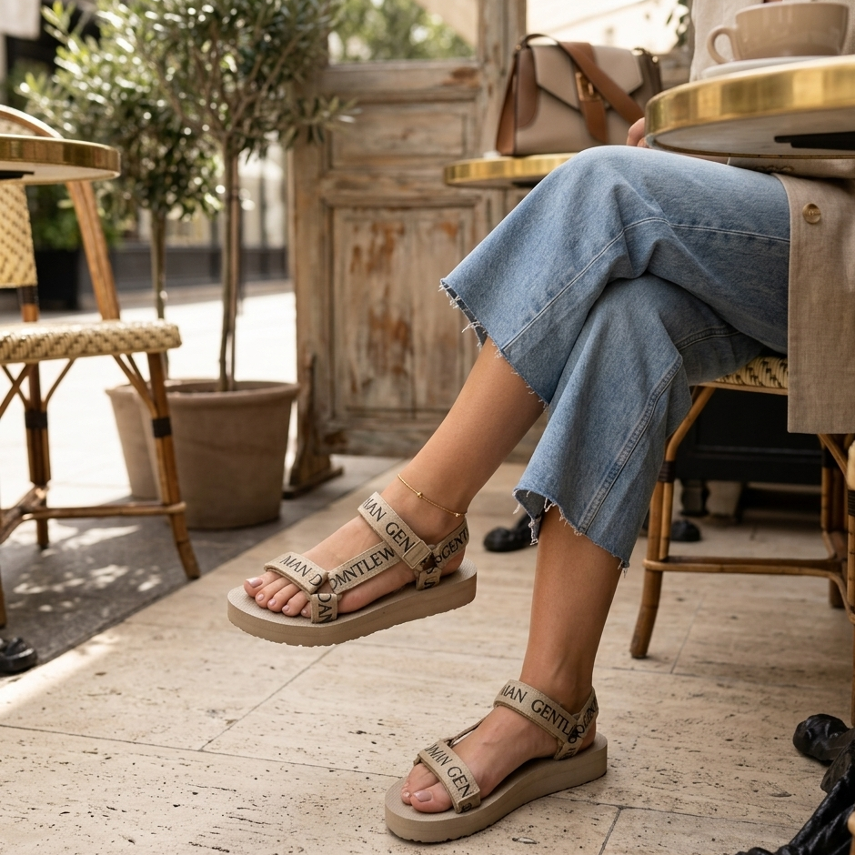 Women’s Gentlewoman Strap Flat Sandals – Trendy Casual Summer Footwear