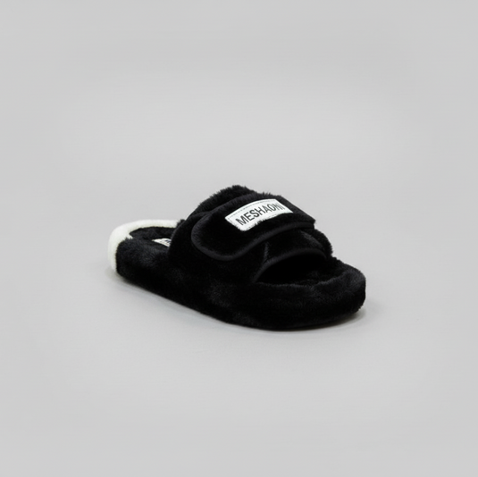 Women's Plush Strap House Slippers - Warm, Wide-Strap Fit
